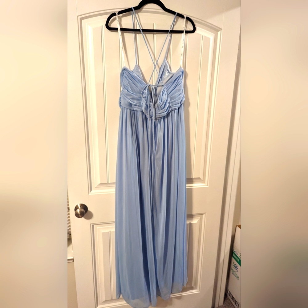 Light blue bridesmaid dress
